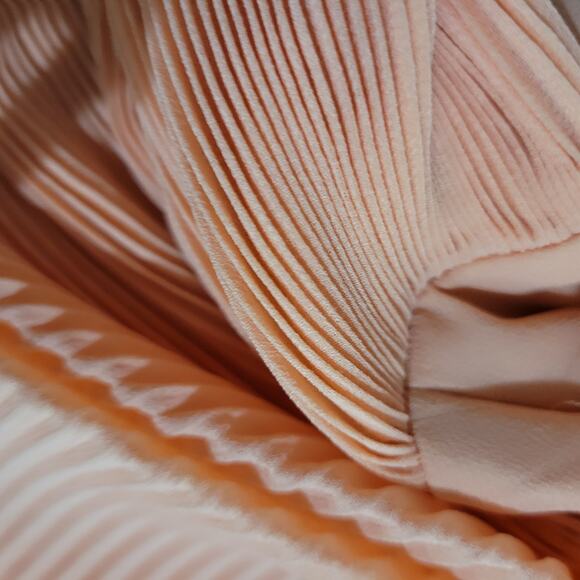 Veronica Beard Lilliana Dress Orange Halter High Neck Plisse Long Evening Gown 2 - Picture 14 of 16